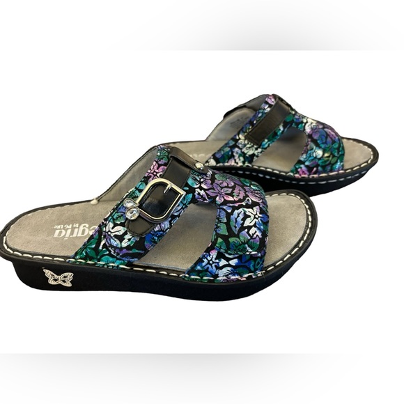 Alegria by PG Lite Women’s Floral Platform Slides Sandals Size 7‎ - Picture 1 of 12